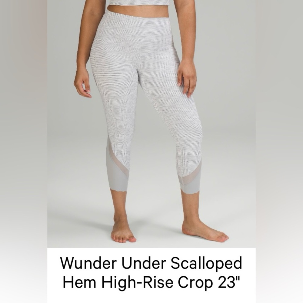 Lululemon Wunder Under Scalloped Hem High-Rise Crop 23"